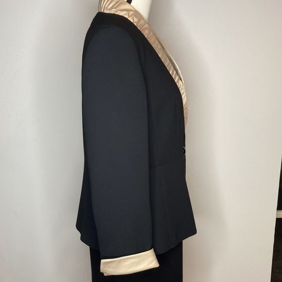 KASPER Jacket Blazer Black & Cream Blazer Jacket - Picture 2 of 14